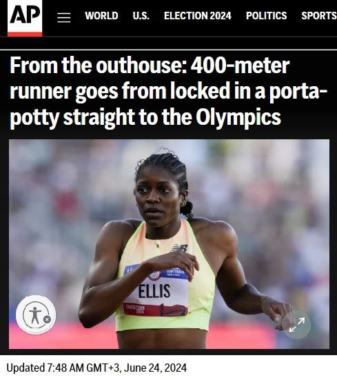 Американская спортсменка попала на Олимпиаду в Париже прямо из кабинки биотуалета