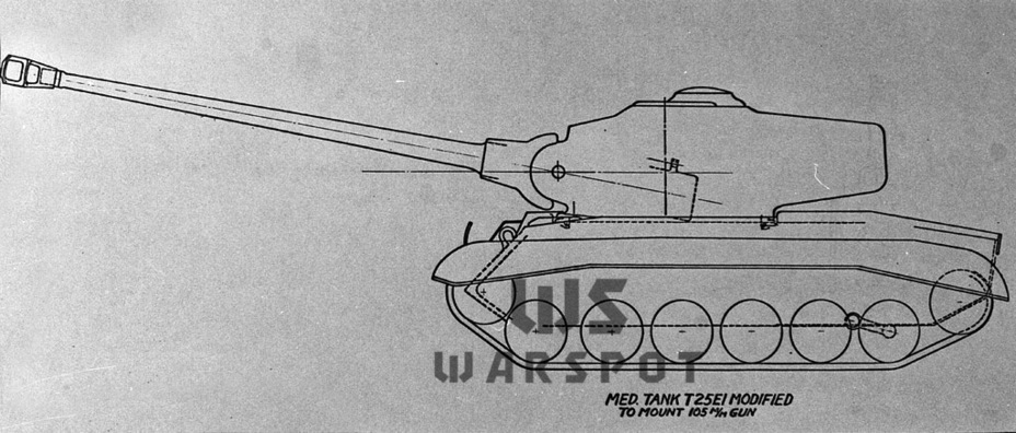 ​Проект установки башни Heavy Tank T29 на шасси Medium Tank T25E1. Фактически это была башня, которую испытывали на Heavy Tank M6A2E1 - Промежуточный эксперимент | Warspot.ru