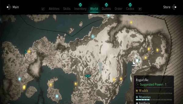 Карта сокровищ Assassins Creed Valhalla