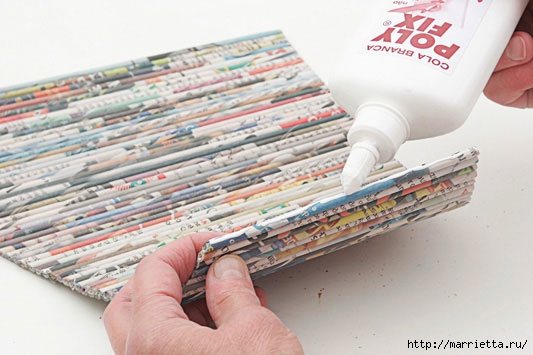 Плетение из газет - подставка для инной бутылки Плетение из газет - подставка для инной бутылки плетение из газет,своими руками,сделай сам