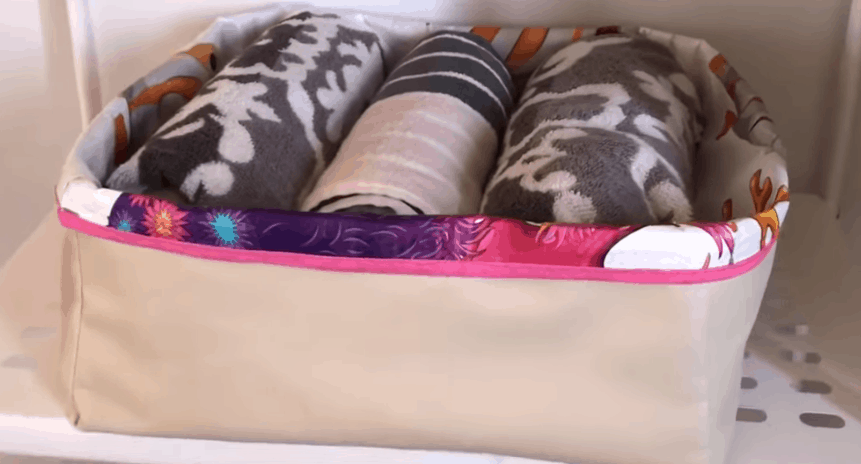 Практичная корзинка-органайзер для белья из ничего