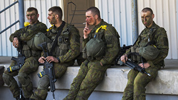 Силы обороны Эстонии совместно с союзниками НАТО во время военных учений «Весенний шторм»