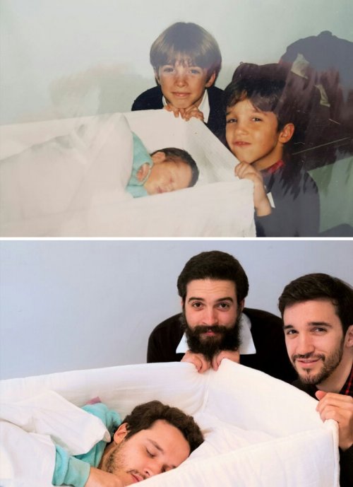 Воссозданные семейные фотографии, которые доказывают, что время не властно над самым важным Воссозданные семейные фотографии, которые доказывают, что время не властно над самым важным