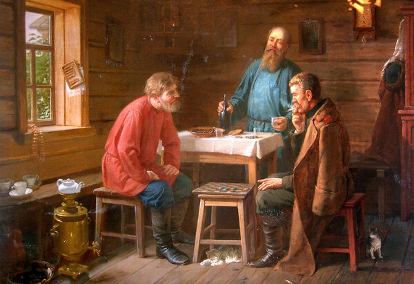 Игра в шашки. 1880-е. Пермский художественный музей