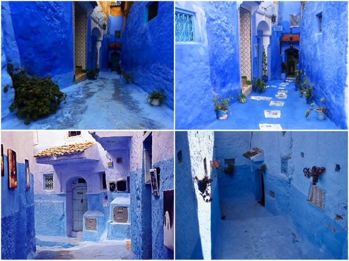 Сотни оттенков синего стали визитной карточкой города (Шефшауэн, Марокко). 