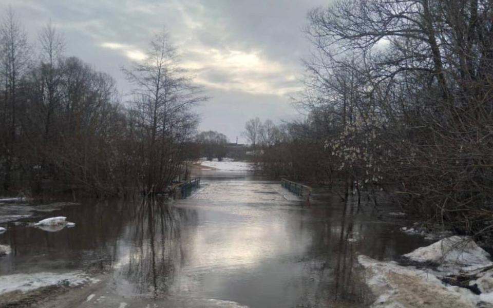 Ещё два моста подтопило в Рязанской области из-за подъёма воды в реках