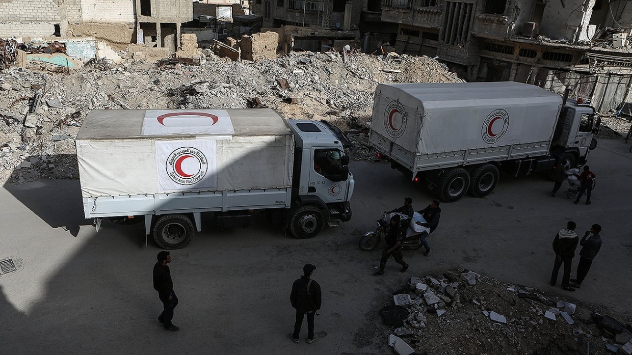 Сирия, ООН и Красный Крест благодарны ЦПВС за помощь: о гуманитарной ситуации в Восточной Гуте и «Рукбане»