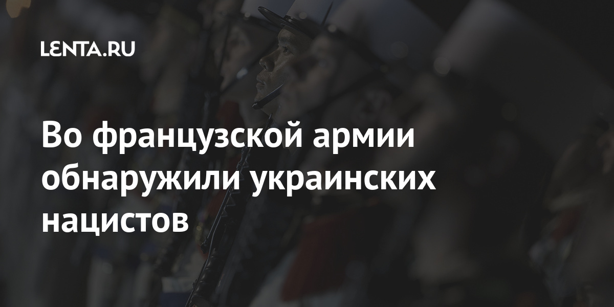 Во французской армии обнаружили украинских нацистов Мир