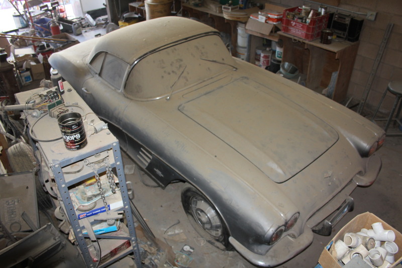 В штате Невада нашли Corvette, простоявший 44 года Corvette C1, chevrolet, corvette, general motors, находка, олдтаймер, ретро авто, спорткар