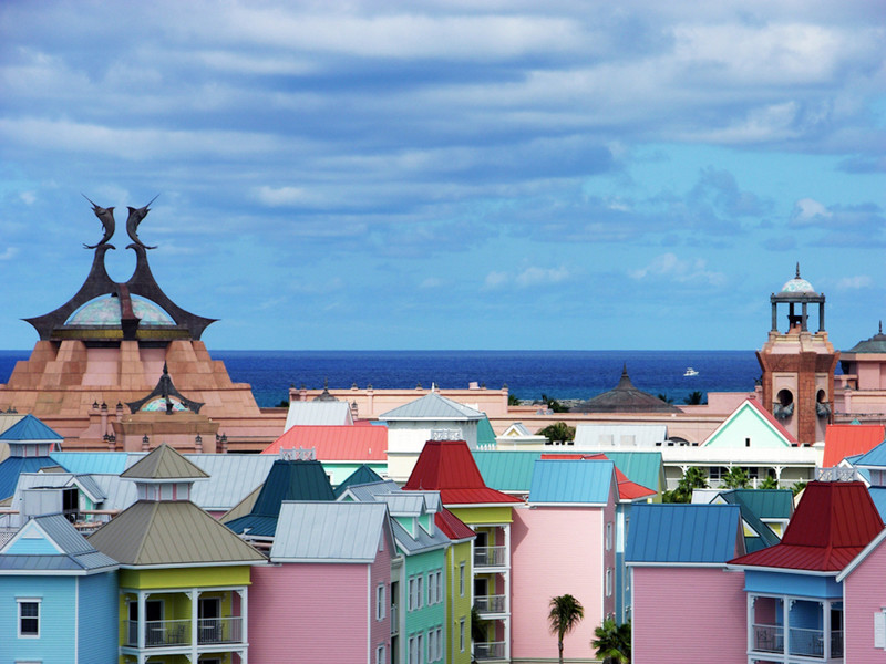 Paradise Island, Bahamas архитектура, пейзаж, разноцветные города, юмор