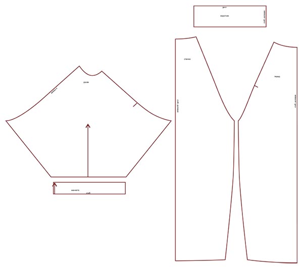 Выкройка платья-баллон с рукавом реглан женские хобби