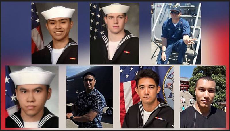 Последствия cтолкновения USS Fitzgerald с контейнеровозом ASX Crystal Последствия cтолкновения USS Fitzgerald с контейнеровозом ASX Crystal вмф