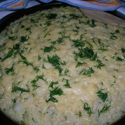 Запеканка   Снежная , невероятно нежная, рисовая с грибами и курятиной