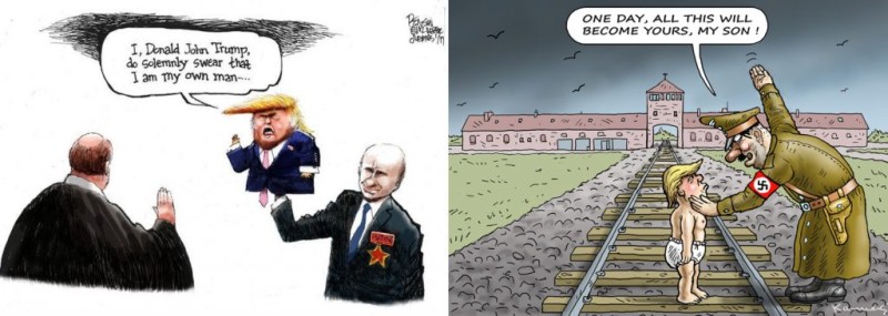 Анти-трамповские карикатуры