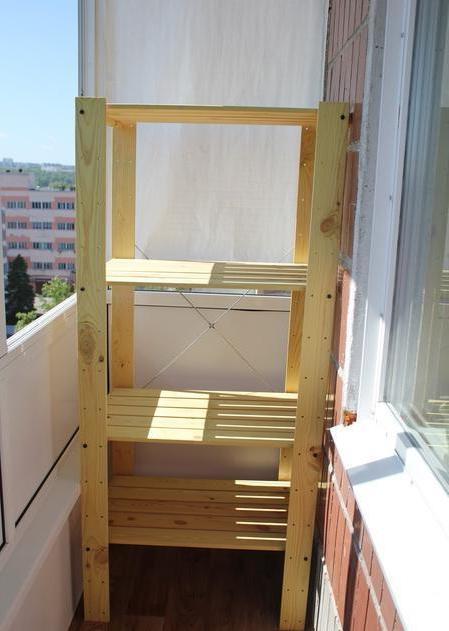 Полки на балконе (49 фото): как сделать из вагонки своими руками