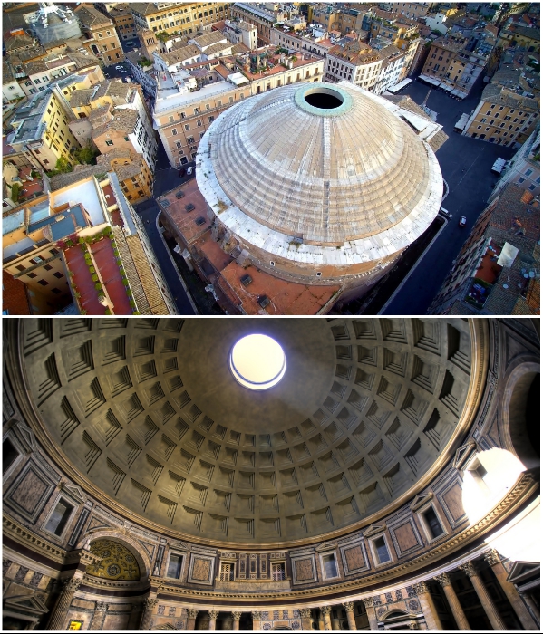  Полусферический купол Пантеона является удивительной загадкой и самым большим в мире неармированным перекрытием. | Фото: planetofhotels.com.