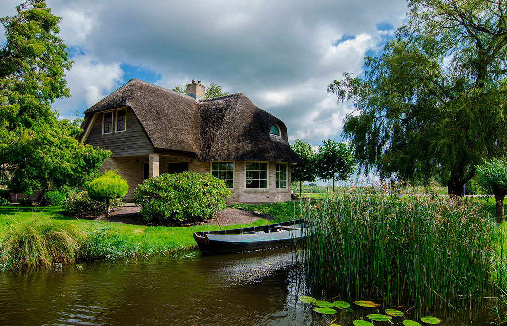 Гитхорн - деревня без дорог, Нидерланды Гитхорн - деревня без дорог, Нидерланды Европа