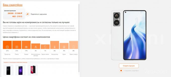 Конструктор для создания идеального смартфона от Xiaomi Xiaomi, своей, предлагает, мечты, смартфона, потенциальной, похожие, дизайн, Более, после, всего, этого, рассчитывает, примерную, стоимость, устройства, объясняя, сколько, стоит, каждый