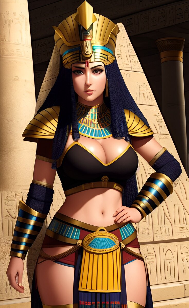 Именно так, по мнению нейросети, могла бы выглядеть царица амазонок, подчинившая себе Египет