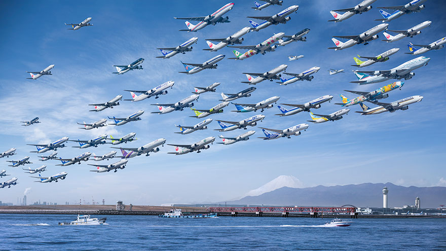Стаи железных птиц: как выглядят транспортные потоки в аэропортах мира авиалинии,авиация,аэропорт,посадка,поток,путешествия,самолеты,транспорт,фотограф,фотопроект