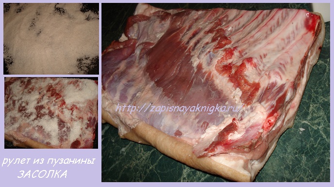 Рецепт рулета из свиной брюшины в луковой шелухе
