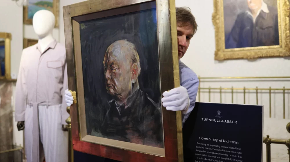 Telegraph: эскиз сгоревшего портрета Черчилля впервые выставят на торги
