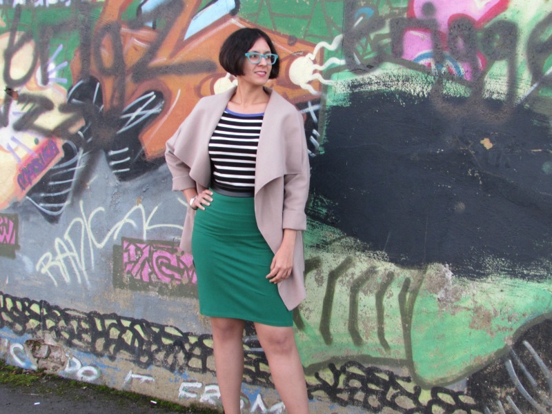 Green pencil skirt 