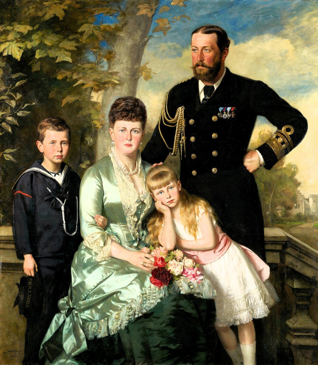 «Герцог и герцогиня Эдинбургские с детьми», худ. Карл Сон, 1884 год