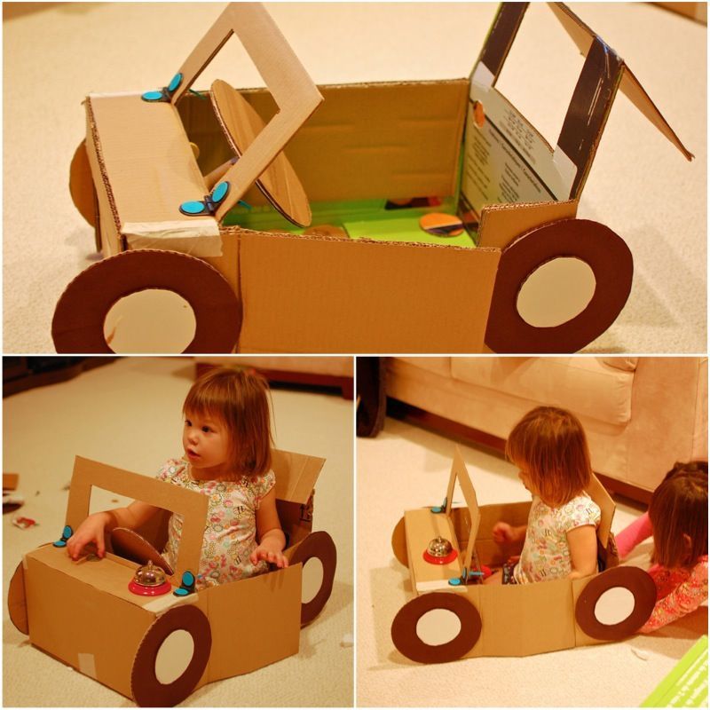 Универсальная игрушка: 30 способов занять ребенка с помощью картонной коробки, фото № 14