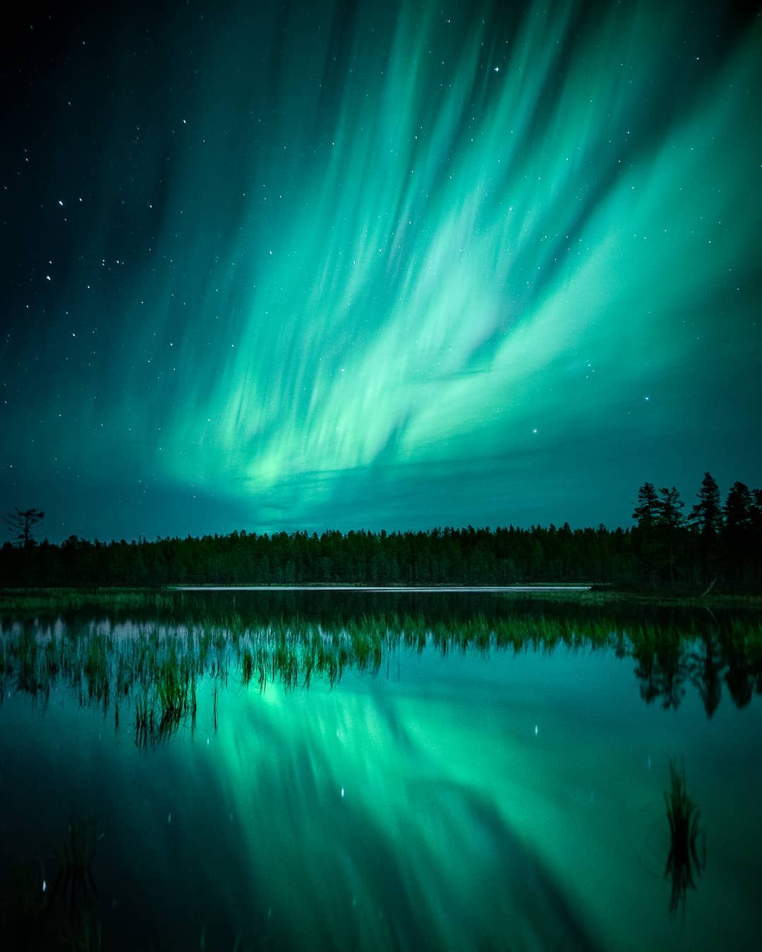 Фото северное сияние красное