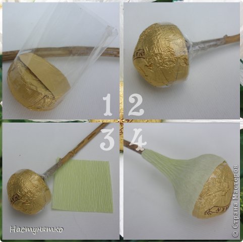 Мастер-класс Свит-дизайн Моделирование конструирование Ромашка МК Бумага гофрированная Клей Продукты пищевые фото 3